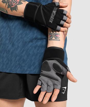 Gymshark Wrap Lifting Gloves Ženske Oprema Crne | HR 4236AHK